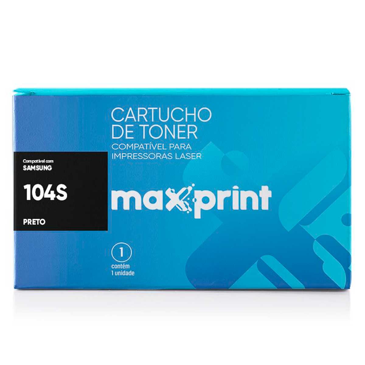 Toner compatível Samsung MLT-D104S Preto - Maxprint 5612159 - Para ML-1660 / ML-1665 / ML-1666 / ML-1667 / ML-1860 / ML-1865 / ML-1865W / ML-1867 / SCX-3200 / SCX-2305W / SCX-3207