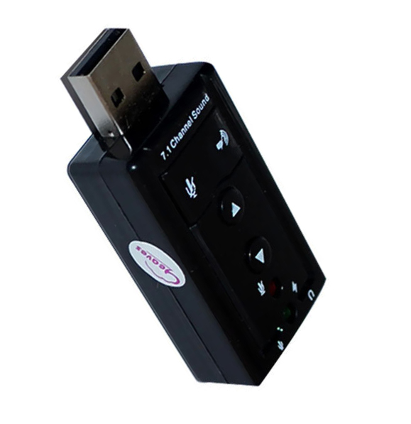 Placa de Som Externa USB - Som Virtual 7.1 e Microfone - AD0021