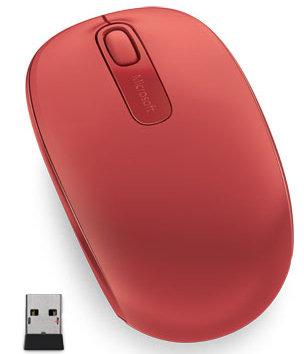 Mouse sem Fio Microsoft Mobile 1850 - Vermelho - U7Z-00038