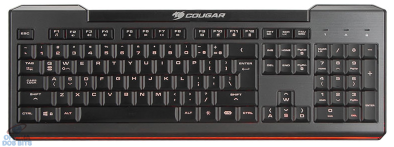Teclado Gamer Cougar 200K - USB - Iluminação em 7 Cores - 16 Teclas Anti-Ghosting - Tecnologia Scissor