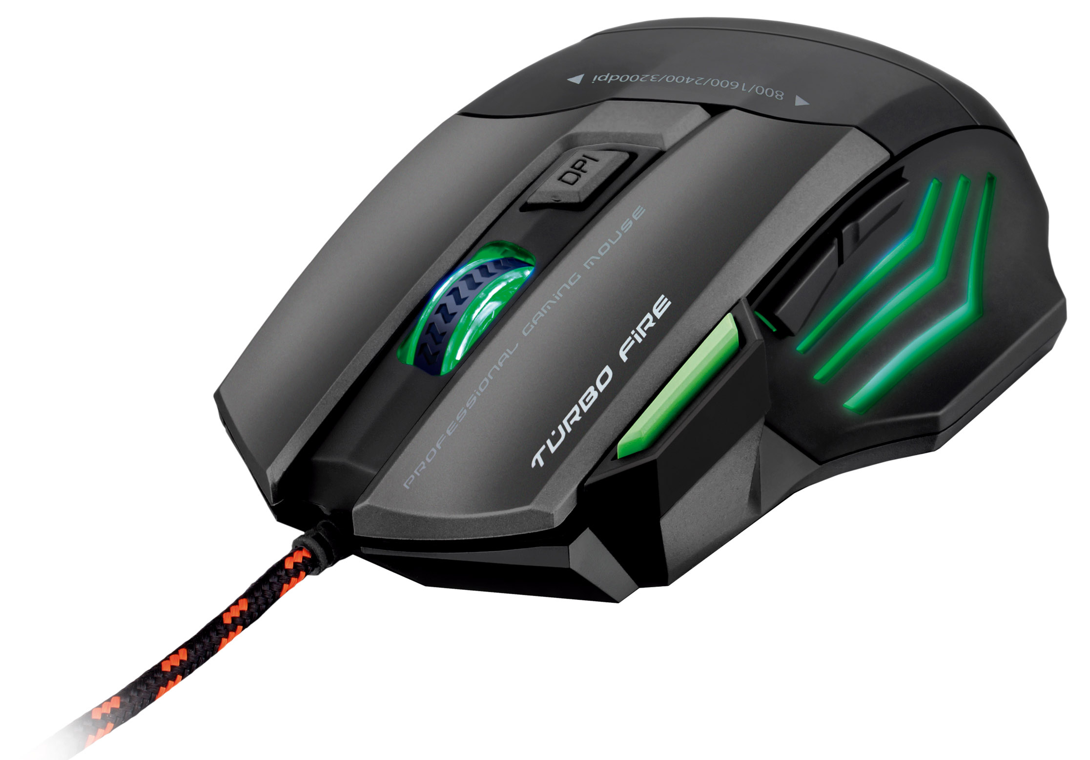 Mouse Gamer Multilaser Metal War - 3200dpi - 7 botões - USB - MO207