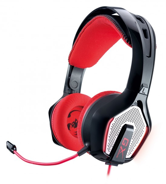 Headset Genius Gaming GX Zabius HS-G850 - para PC, MAC, Xbox 360, PS3 - Conector USB + Adapatadores - com LED Vermelho - 31710057101