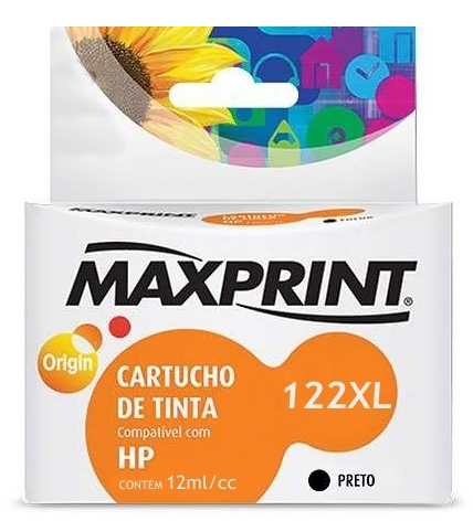 Cartucho compatível HP 122XL Preto - CH563HB - Maxprint 6111592 - Para HP 1000, 2000, 2050, 3050