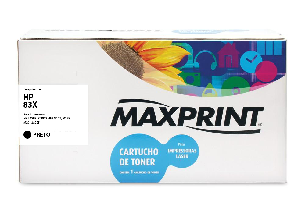 Toner compatível HP 83X - CF283X - Maxprint 5613284 - Para M127FN / M127 / M127FW / M125a / M125NW / M225