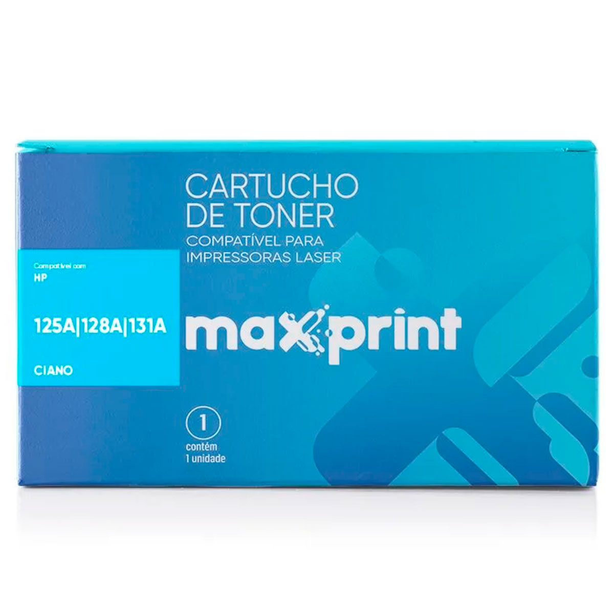 Toner compatível HP 125A/128A/131A Universal Ciano - CB541A/CE321A/CF211A - Maxprint 5613724 - para CP1210/CP1215/CP1510/CP1515/CP1518/CP1525n/CP1525NW/CM1415FNW/CM1312/M251NW/M276