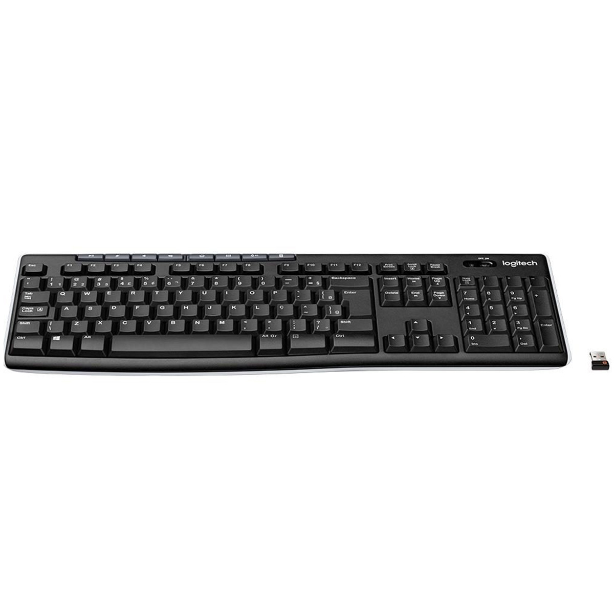 Teclado sem Fio Logitech K270 - Receptor Unifying - ABNT2 - 920-004427