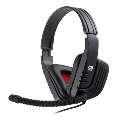 Headset C3Tech Gamer - com Controle de Volume - Conector P2 - MI-2558RB