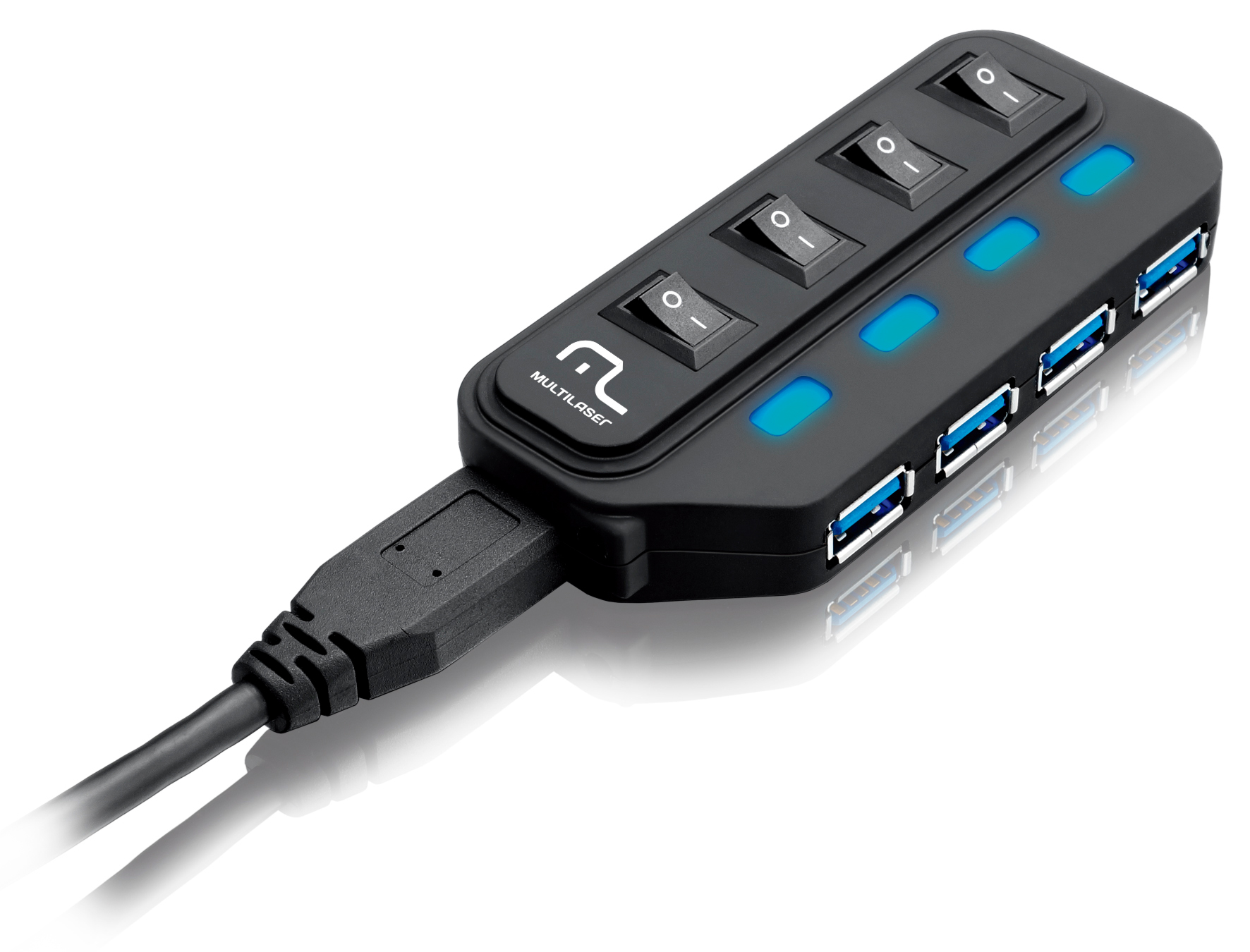 HUB USB 3.0 - 4 Portas - Super Speed - Multilaser AC264