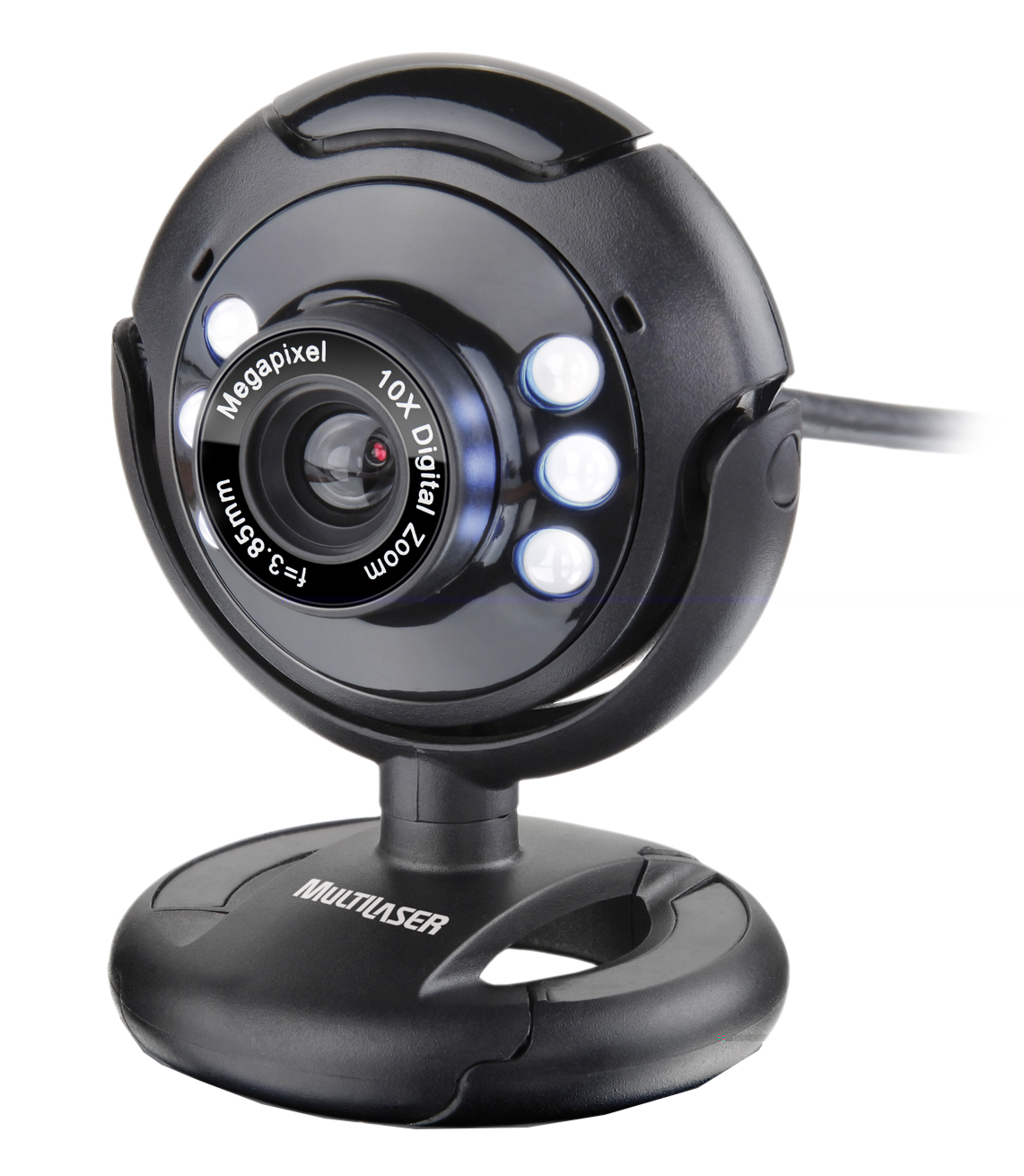 Web Câmera Multilaser Nightvision WC045 - com Microfone e LED