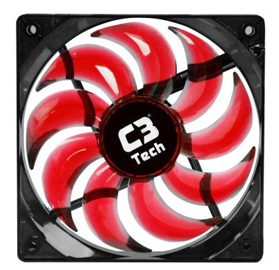 Cooler 120mm C3Tech Storm - com LED Vermelho - F9-L100RD