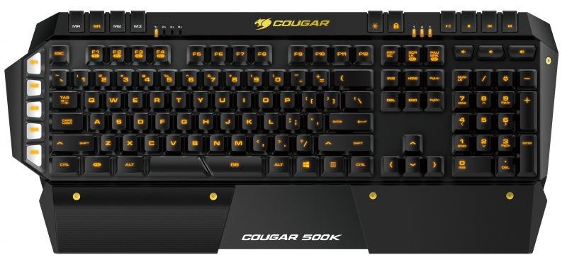 Teclado Gamer Cougar 500K - 6 Teclas Programáveis - Ideal para jogos: FPS / MMORPG / MOBA / RTS