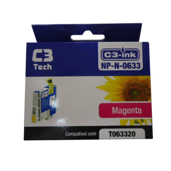 Cartucho compatível Epson T0633 Magenta - C3Tech NP-N-0633 - para Epson Stylus C67 / C87 / CX3700 / CX4100 / CX4700 / CX7700