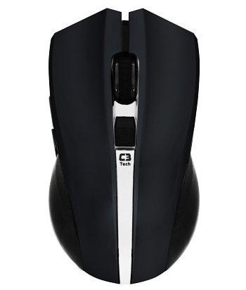 Mouse sem Fio C3Tech M-W108 BK - 2.4GHz - 1600dpi