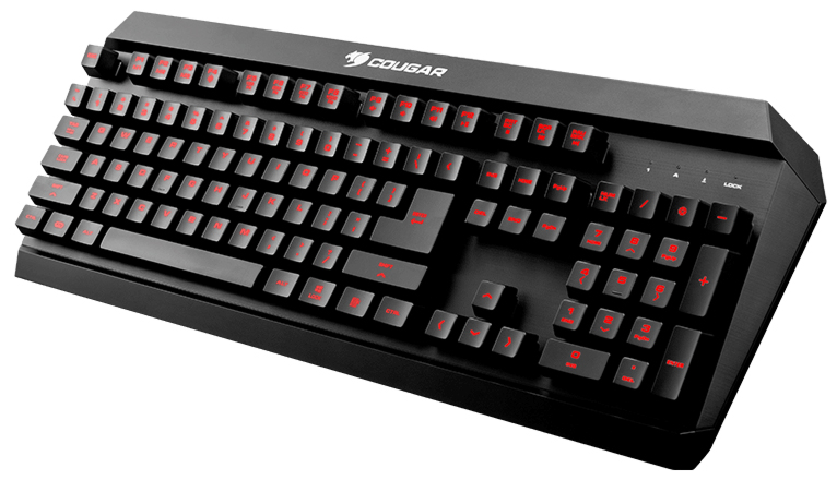 Teclado Gamer Cougar 450K US - Iluminação em 3 Cores - à Prova d`água - 10 Teclas Programáveis