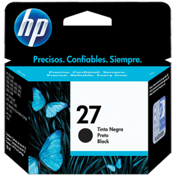 Cartucho HP 27 Preto - C8727AB - HP Deskjet 3320 / 3420 / 3425 / 3520 / 3550 / 3620 / 3650 / 3651 / 3740 / 3745 / 3747 / 3843 / 3845 /3847 / 4315 / 5605 / 5610 / 1240 / 1311 / 1315