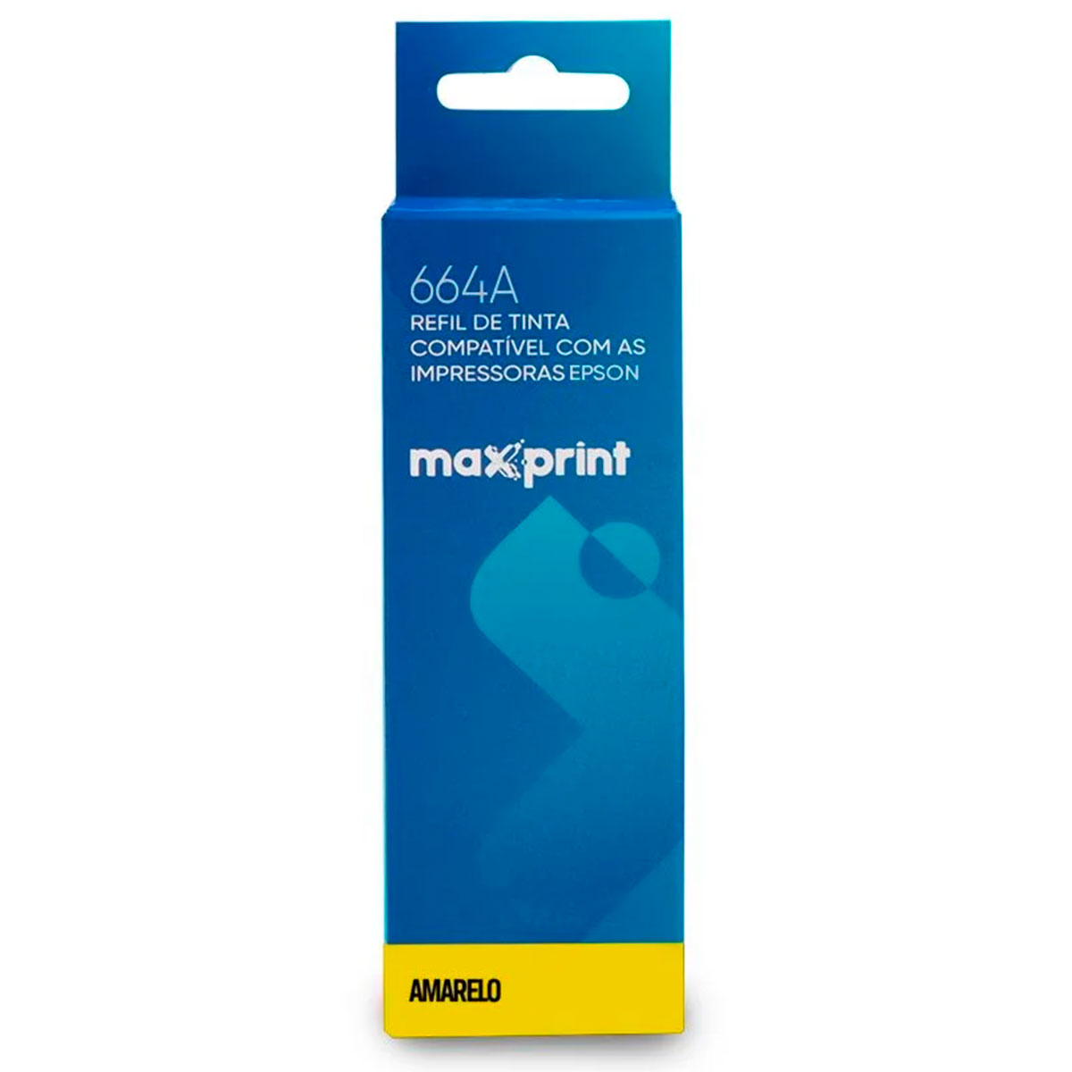 Refil de Tinta Compatível Epson T664420 Amarelo - Maxprint 6112383 - Para Multifuncionais Tanque de Tinta Epson L110/L210/L220/L355/L365/L375/L380/L395/L495/L555