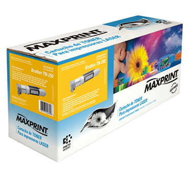 Toner compatível Brother TN250 Preto - Maxprint - Para Impressoras Brother FAX 2800 / 2900 / 3800 / MFC-4800 / 6800 / DCP-1000