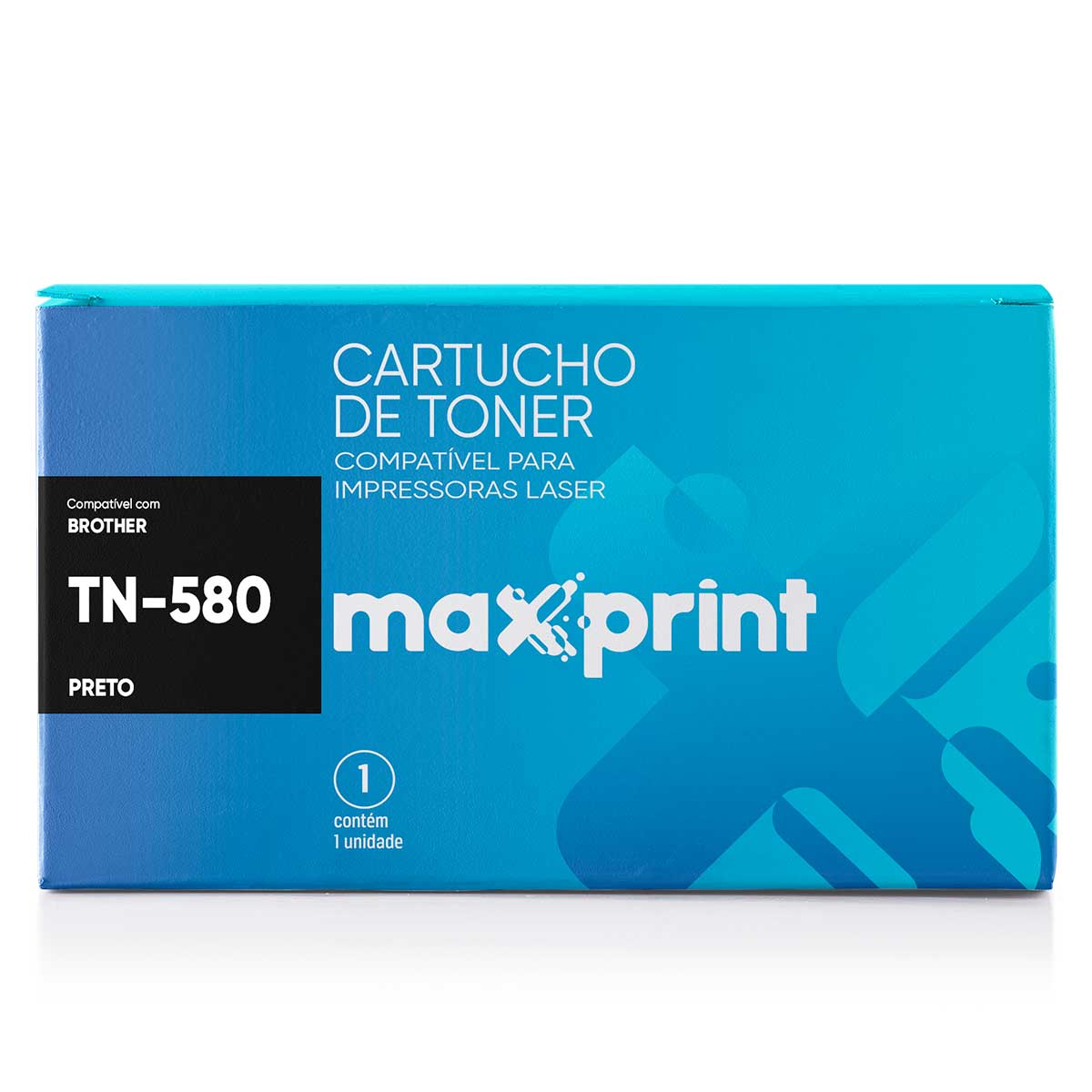 Toner compatível Brother TN580 Preto - Maxprint - P2500/1600/1800/5000/5100/LT/9700/9800, DCP1200/1400/8000, FAX 8350P/9750P, INTELIFAX 4