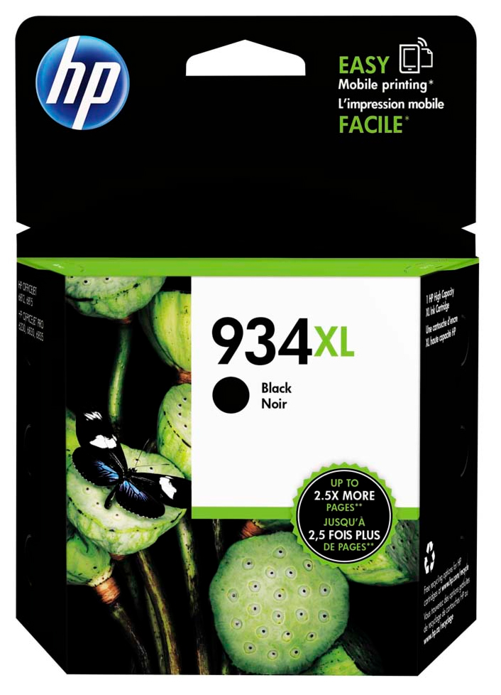 Cartucho HP 934XL Preto - C2P23AL / C2P23AB - Para HP Officejet Pro 6830 / HP Officejet Pro 6230