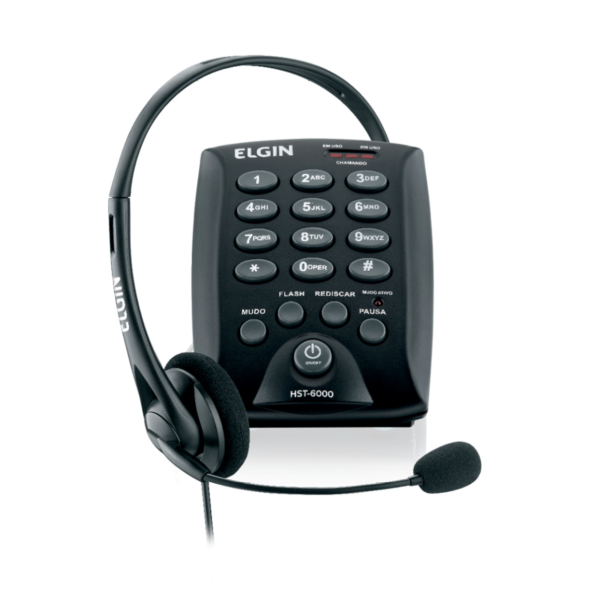 Telefone com Headset Elgin HST-6000 - Base Discadora - 42HST6000000