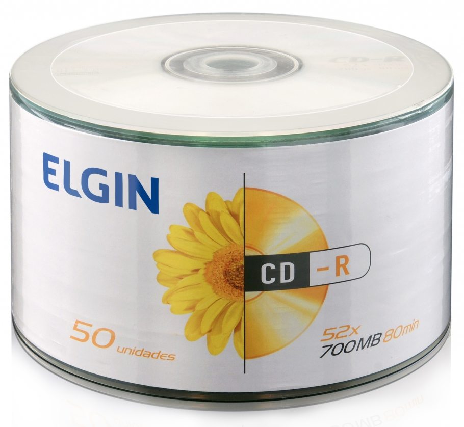 CD-R 700MB 52x - Tubo com 50 unidades - Elgin 82116