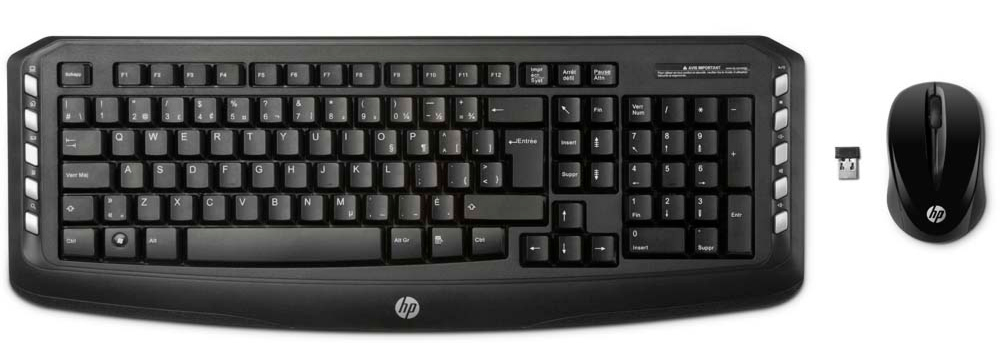 Kit Teclado e Mouse sem Fio HP LV290AA - com botões multimídia - ABNT2 - LV290AA#AC4