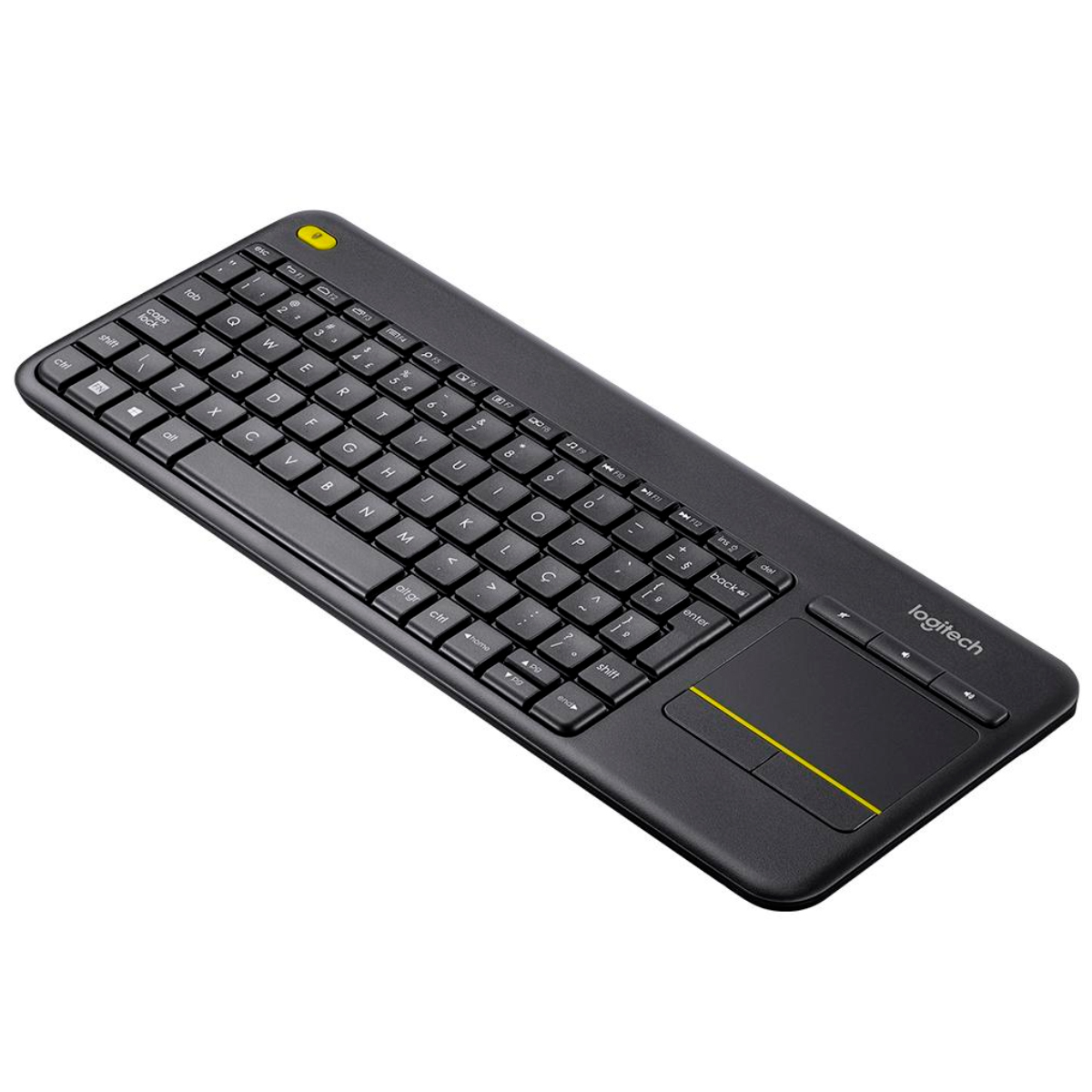 Teclado sem Fio Logitech Touch K400 Plus - G HUB - USB - Touchpad Multitoque - ABNT2 - Ideal para Smart TV - 920-007125