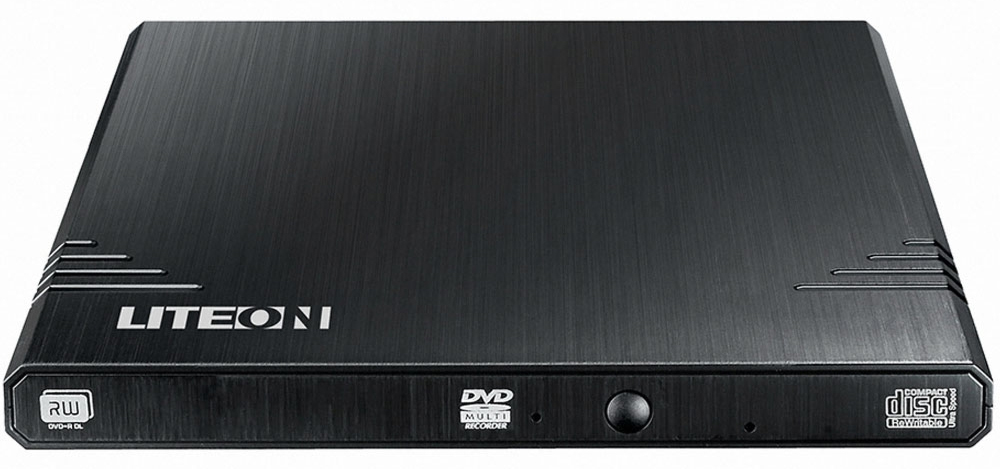 Gravador DVD Externo Lite-On Slim - 8x - Portátil - USB - Preto - EBAU108-01