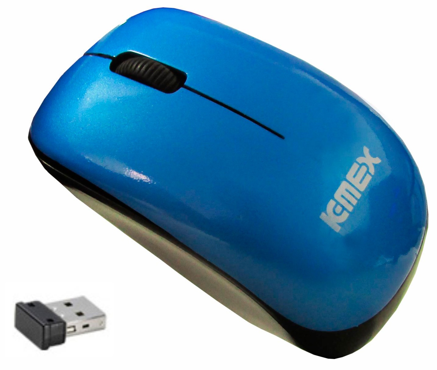 Mouse sem Fio K-Mex MA-P333 - Preto e Azul