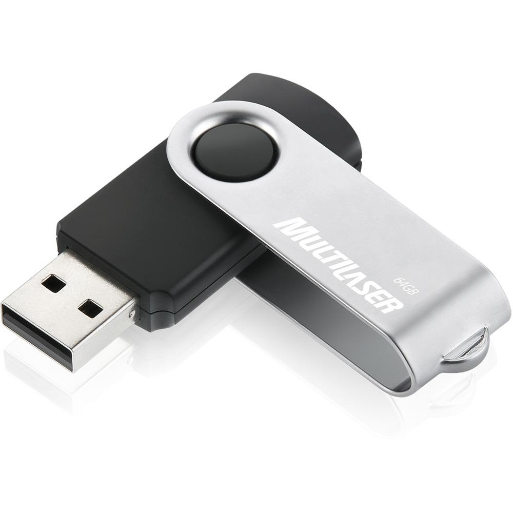 Pen Drive 64GB Multilaser Twist - PD590