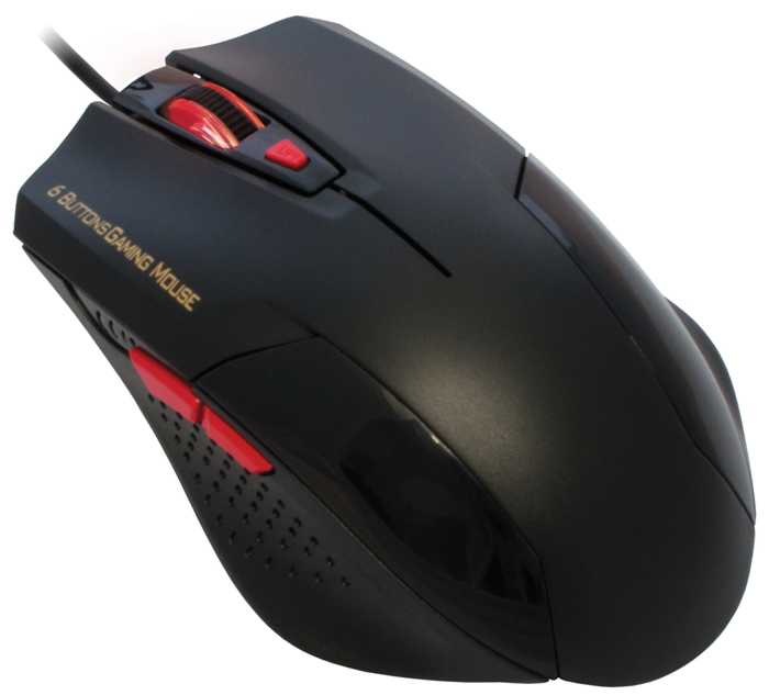 Mouse Gamer K-Mex MO-Y135 - USB - 1600dpi - Preto e Vermelho - Botão de ajuste de dpi - 6 Botões Programáveis