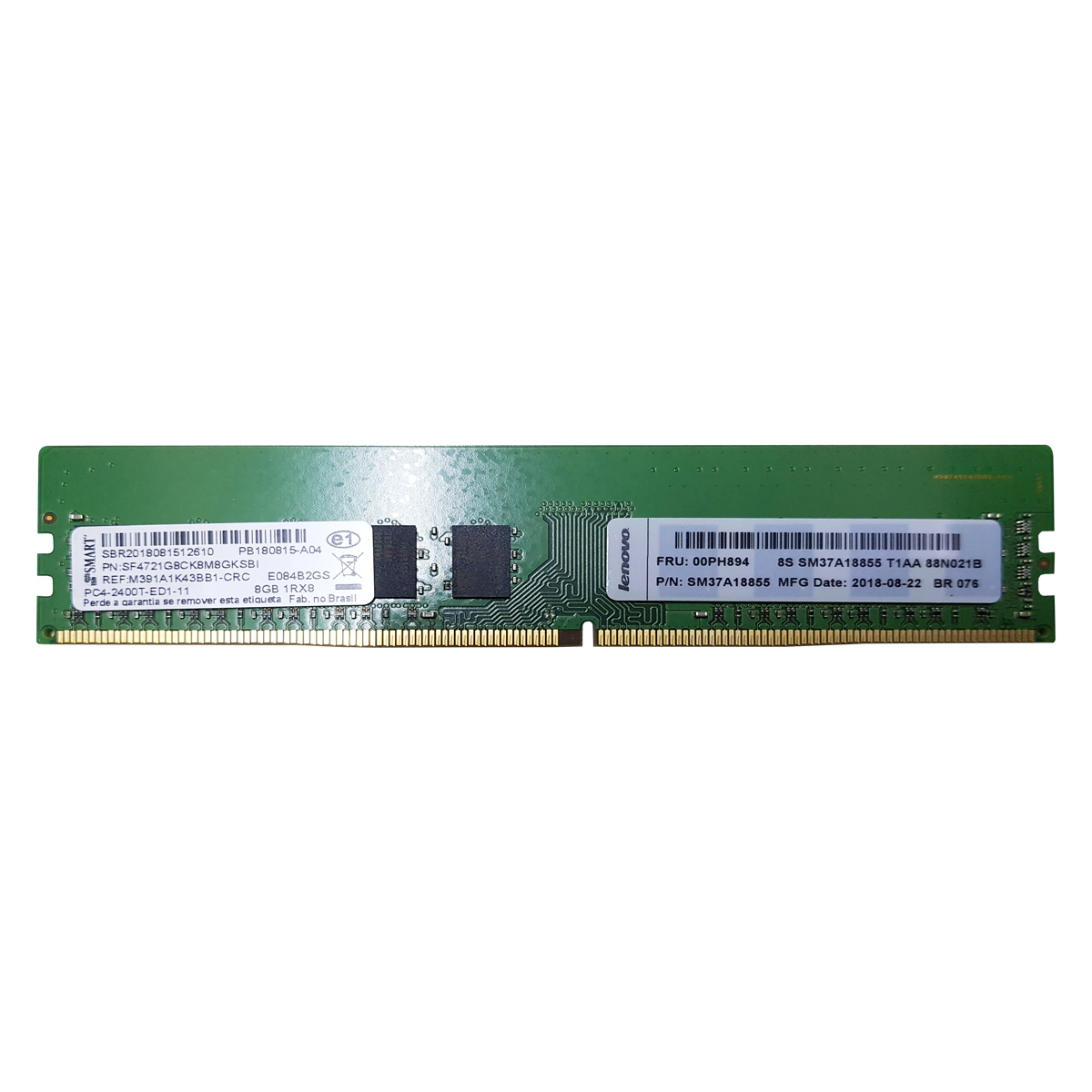 Memória 8GB DDR4 2400MHz Lenovo - ECC para Servidor - 1.2V