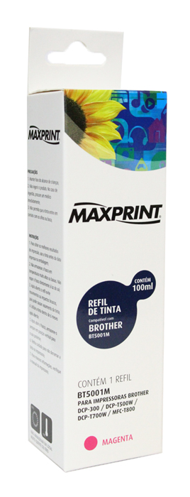 Refil de Tinta Compatível Brother BT5001M Magenta - Maxprint 6116030 - Para Brother DCP-300 / DCP-T500W / DCP-T700W MFC-T800 - Outlet