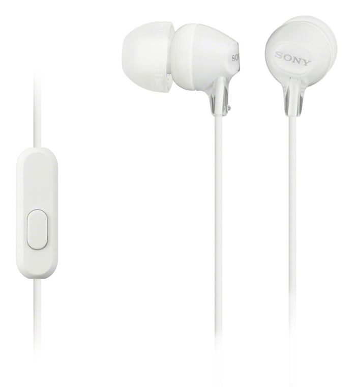 Fone de Ouvido Intra Auricular Sony MDR-EX15AP - com Microfone - Conector P2 - Branco