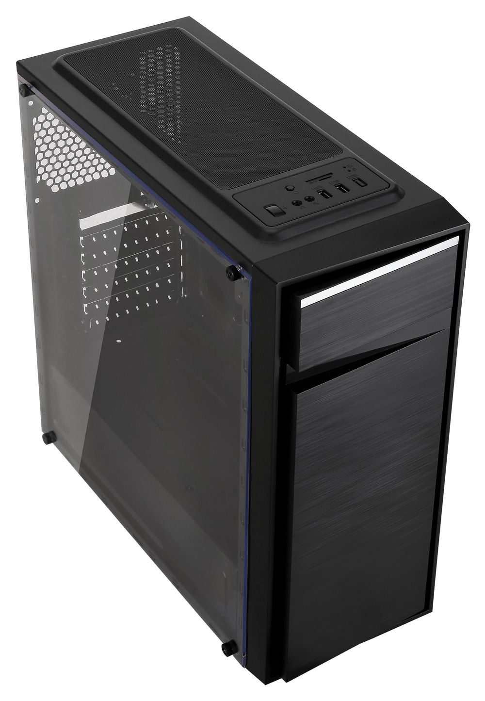 Gabinete Gamer Bluecase BG-015 - USB 3.0 - Janela Lateral de Acrílico - * Liquidação peça com pequenas avarias