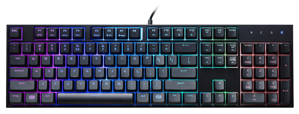 Teclado USB Cooler Master MasterKeys Lite L - LED RGB - SGK-3040-KKMF1-BR