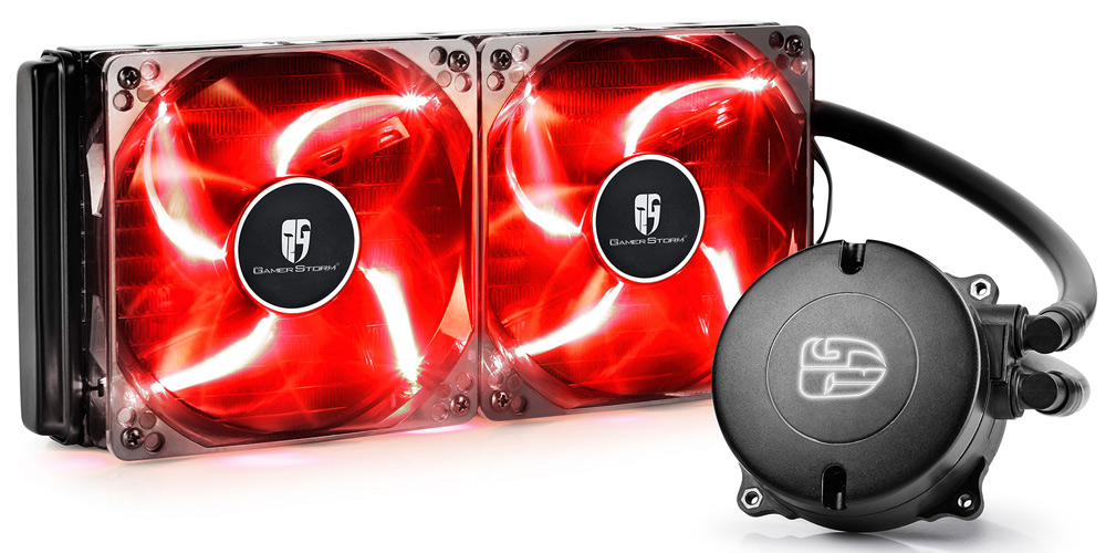 Water Cooler DeepCool Maelstrom 240T (AMD / Intel) - LED Vermelho - DP-GS-H12RL-MS240T-RED