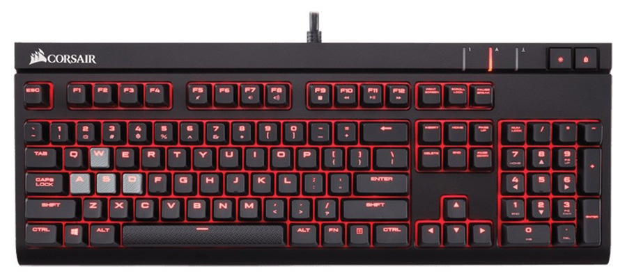 Teclado Mecânico Corsair Strafe Cherry MX - ABNT 2 - Anti-Ghosting - LED Vermelho - CH-9000088-BR