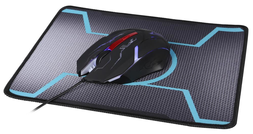 Kit Mouse e Mousepad Dazz Tiglon X - 1200dpi - Iluminação interna - 624666