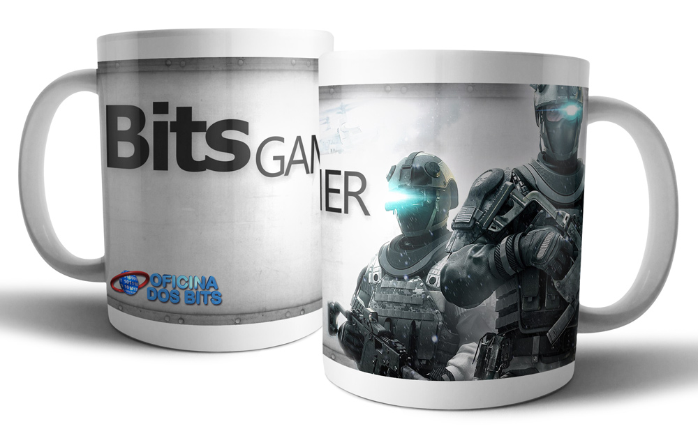 Caneca de porcelana - Bits Gamer Tom Clancy`s