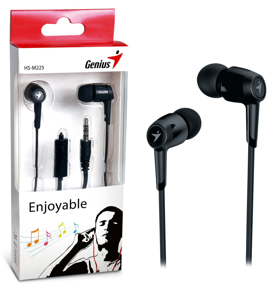 Fone de Ouvido Intra Auricular Genius HS-M225 - com Microfone - Conector P2 - Preto - 31710193100