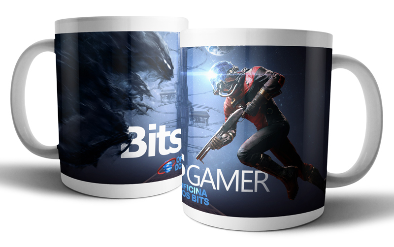 Caneca de porcelana - Bits Gamer Prey