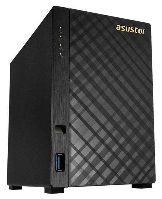 Sistema de Storage de 2 baias NAS Asustor AS1002T - Processador Marvell Armada 385 - Gigabit - USB 3.0 - Suporta 2 HDs 3.5