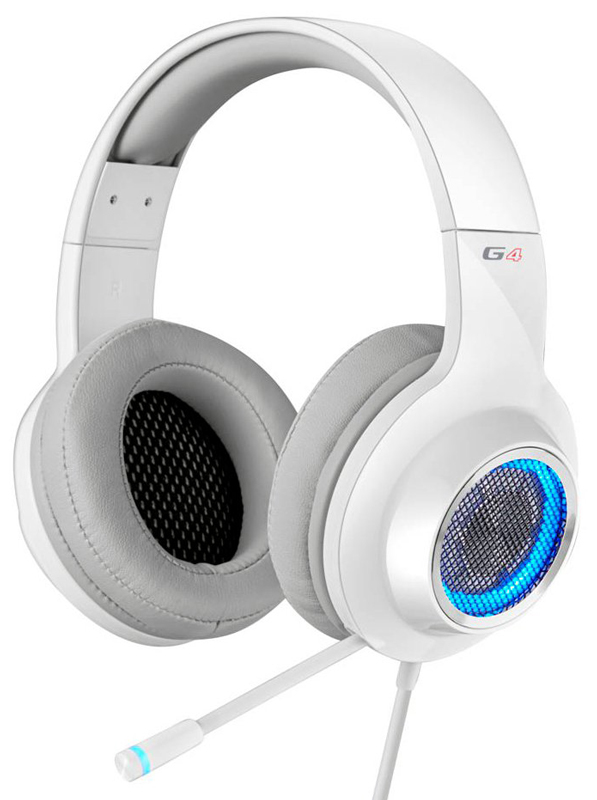 Headset Gamer Edifier G4 - 7.1 Canais - com Vibração e LED - Microfone retrátil - Conector USB - Branco