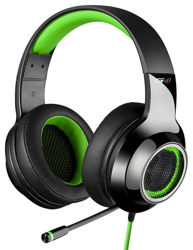 Headset Gamer Edifier G4 - 7.1 Canais - com Vibração e LED - Microfone retrátil - Conector USB - Verde