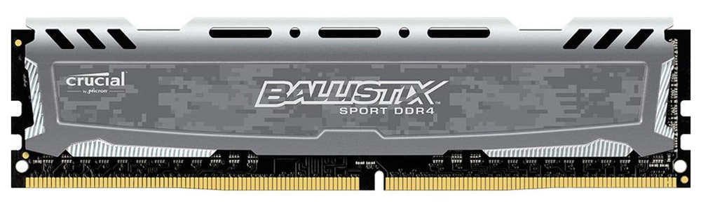 Memória 16GB DDR4 2400MHz Crucial Ballistix Sport LT - CL16 - Cinza - BLS16G4D240FSB