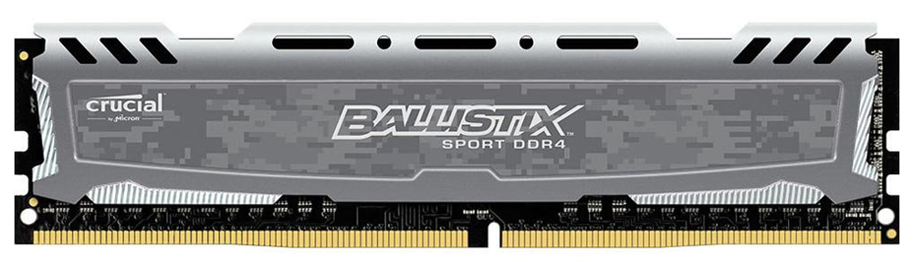 Memória 8GB DDR4 2666MHz Crucial Ballistix Sport LT - CL16 - Cinza - BLS8G4D26BFSBK