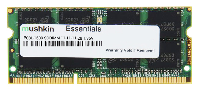 Memória SODIMM 8GB DDR3L 1600MHz Mushkin Essentials - para Notebook - Low Voltage 1.35V - 992038
