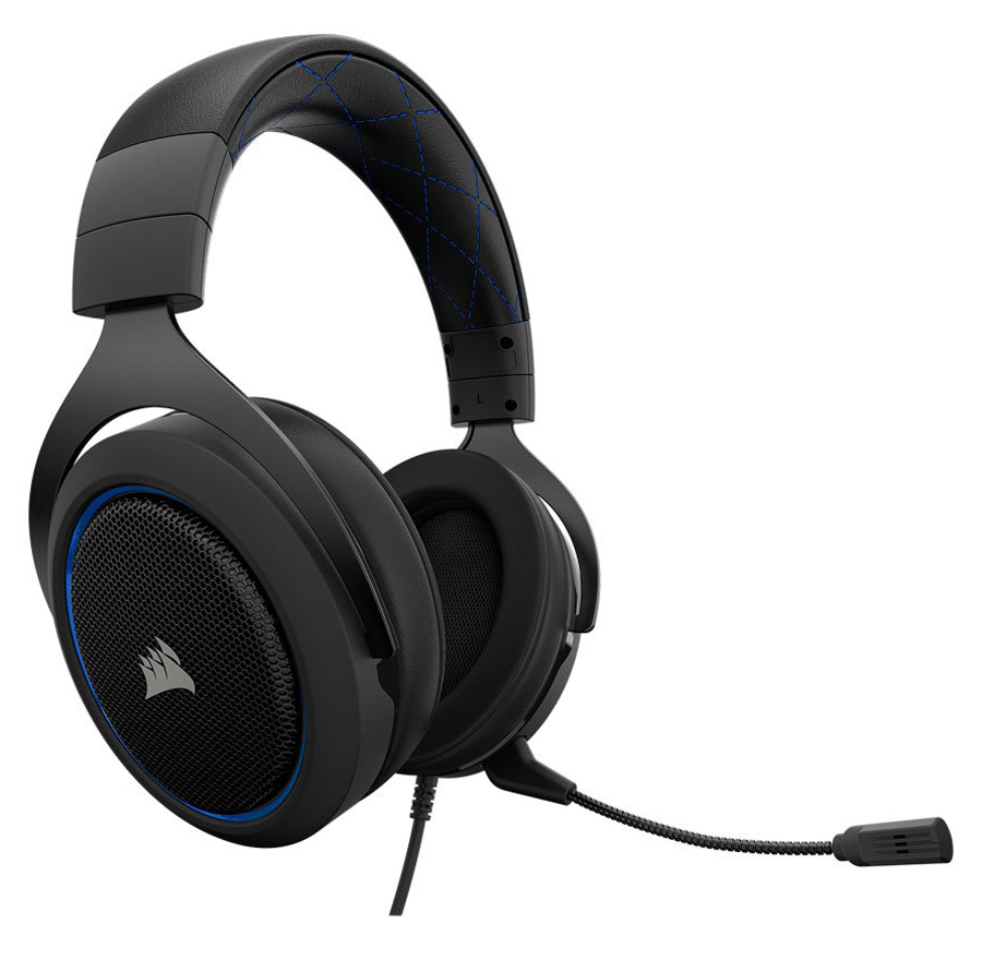 Headset Corsair Gaming HS50 - com Controle de Volume - Conector P2 - Blue - CA-9011172-NA