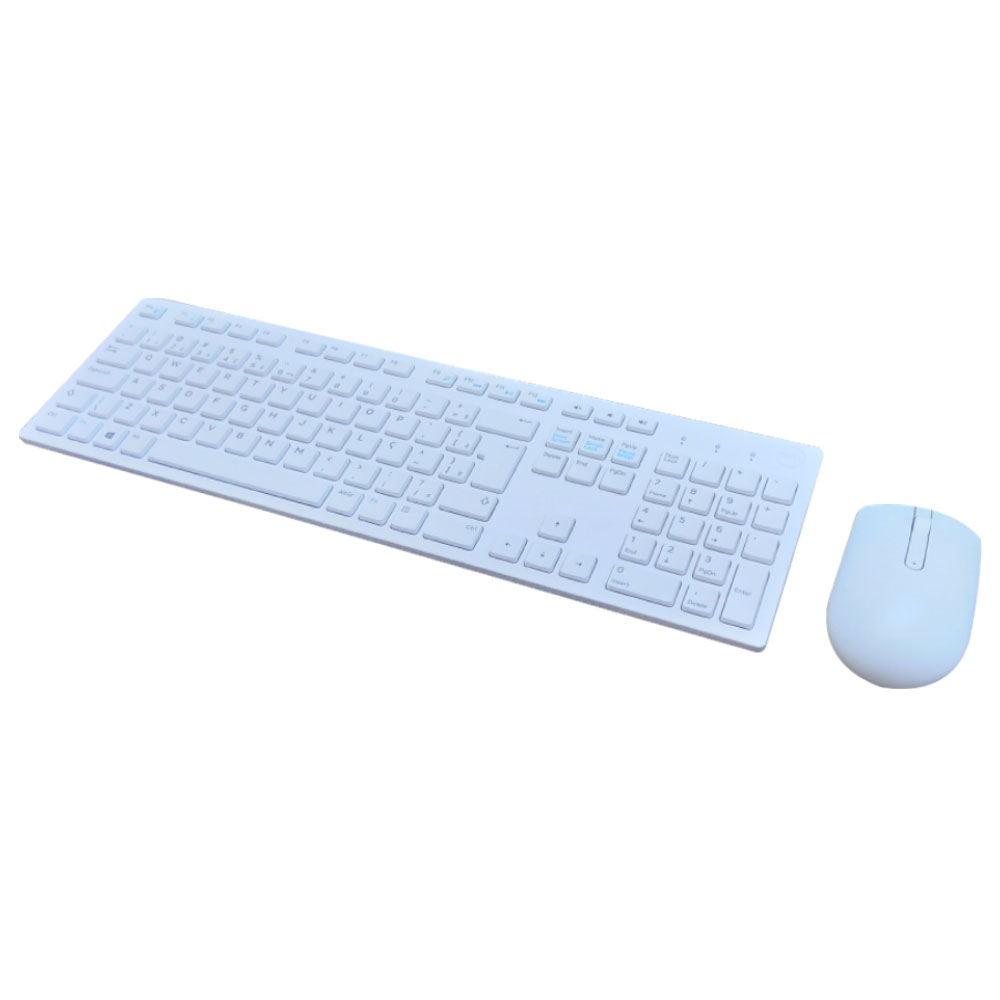 Kit Teclado e Mouse sem Fio Dell KM636 Wireless - ABNT2 - Branco - KM636-WH-BPOR